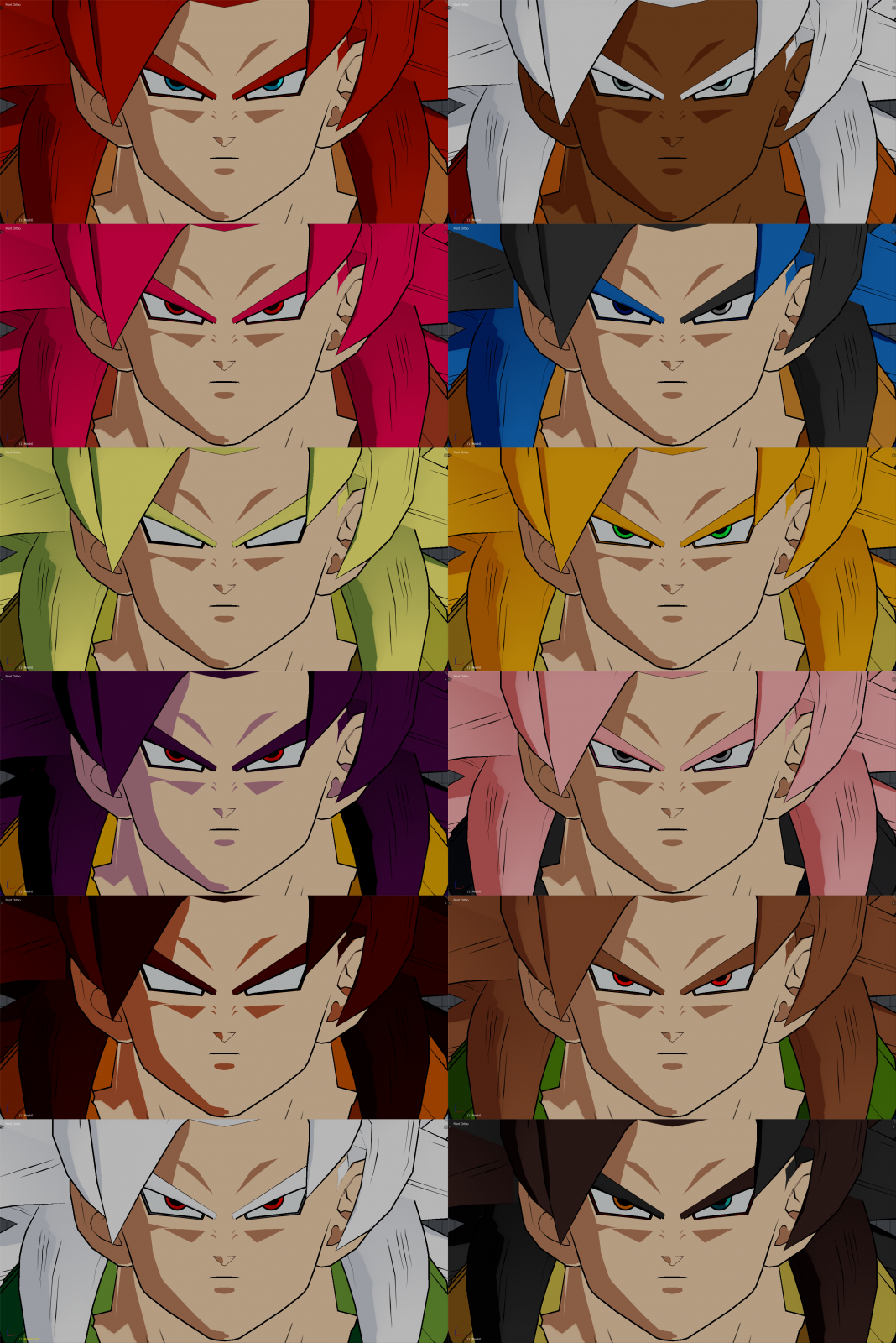 SSJ4 gogeta colors and avatars : r/dbfz