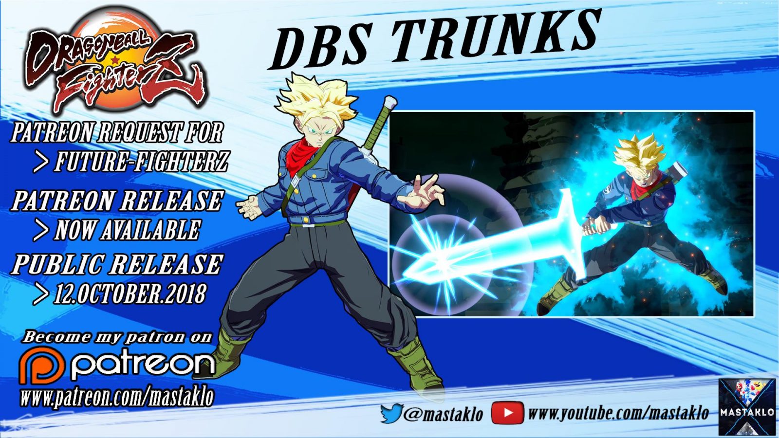 Dragon Ball FighterZ (Multi) tem Trunks do Futuro confirmado