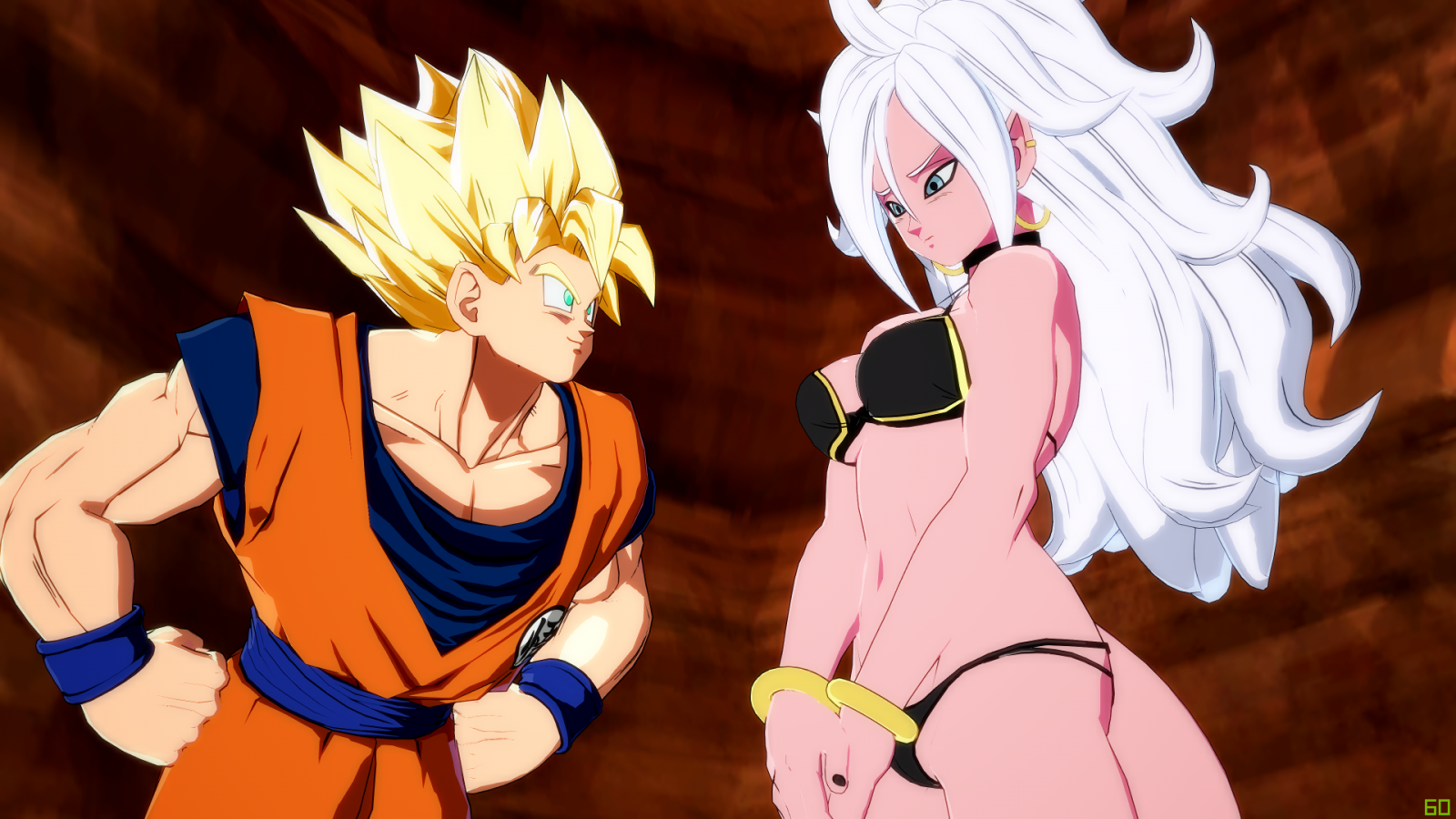 Android 21 in a bikini for all forms. 