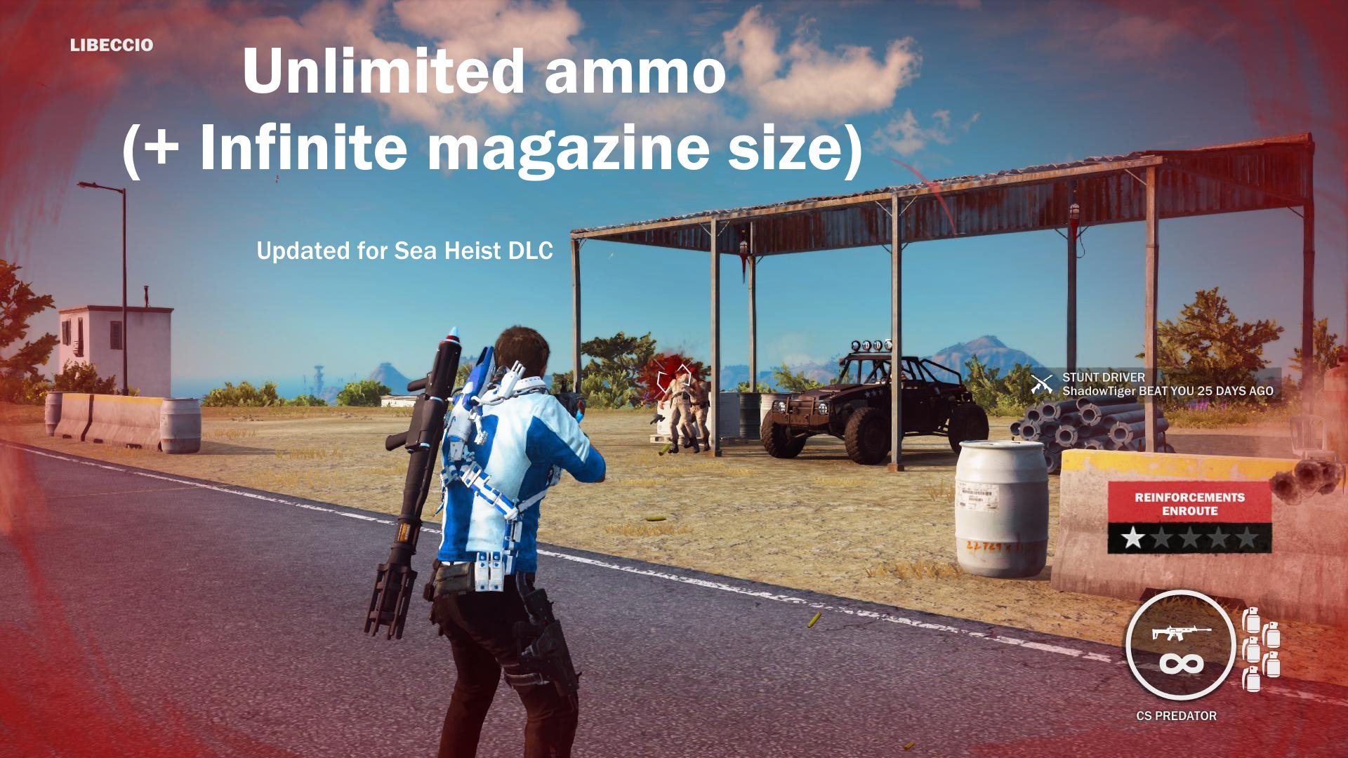 Unlimited ammo (+ Infinite magazine size) [Updated for Sea Heist DLC]