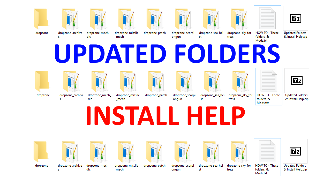 Updated Folders & Install Help