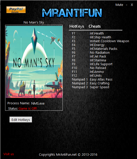 No Man’s Sky Trainer +15 by MrAntiFun