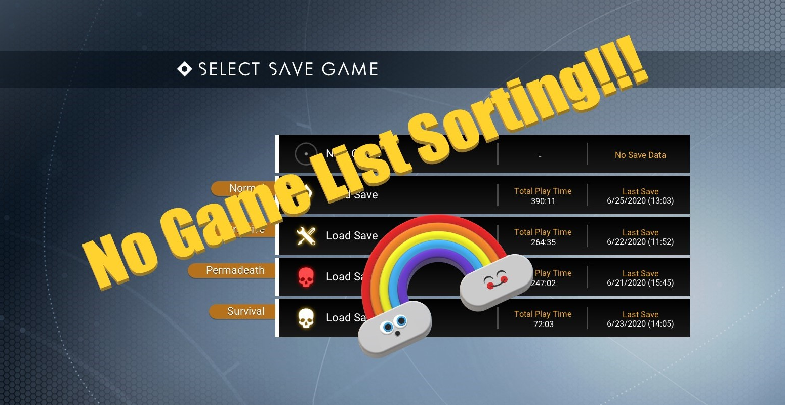 Disable Game List Sorting