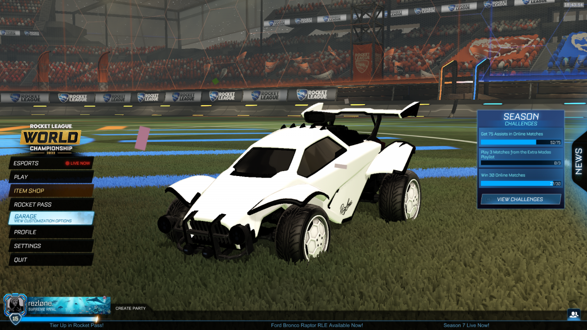 2 Clean Octane Decals Black-White + BakkesMod Preset – Rocket League Mods