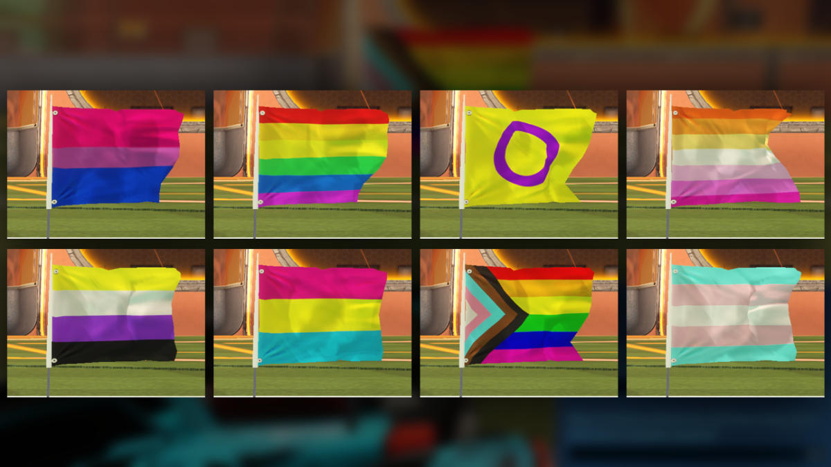 LGBTQ+ Pride Flags (Bundle of 8) 🌈 – Rocket League Mods