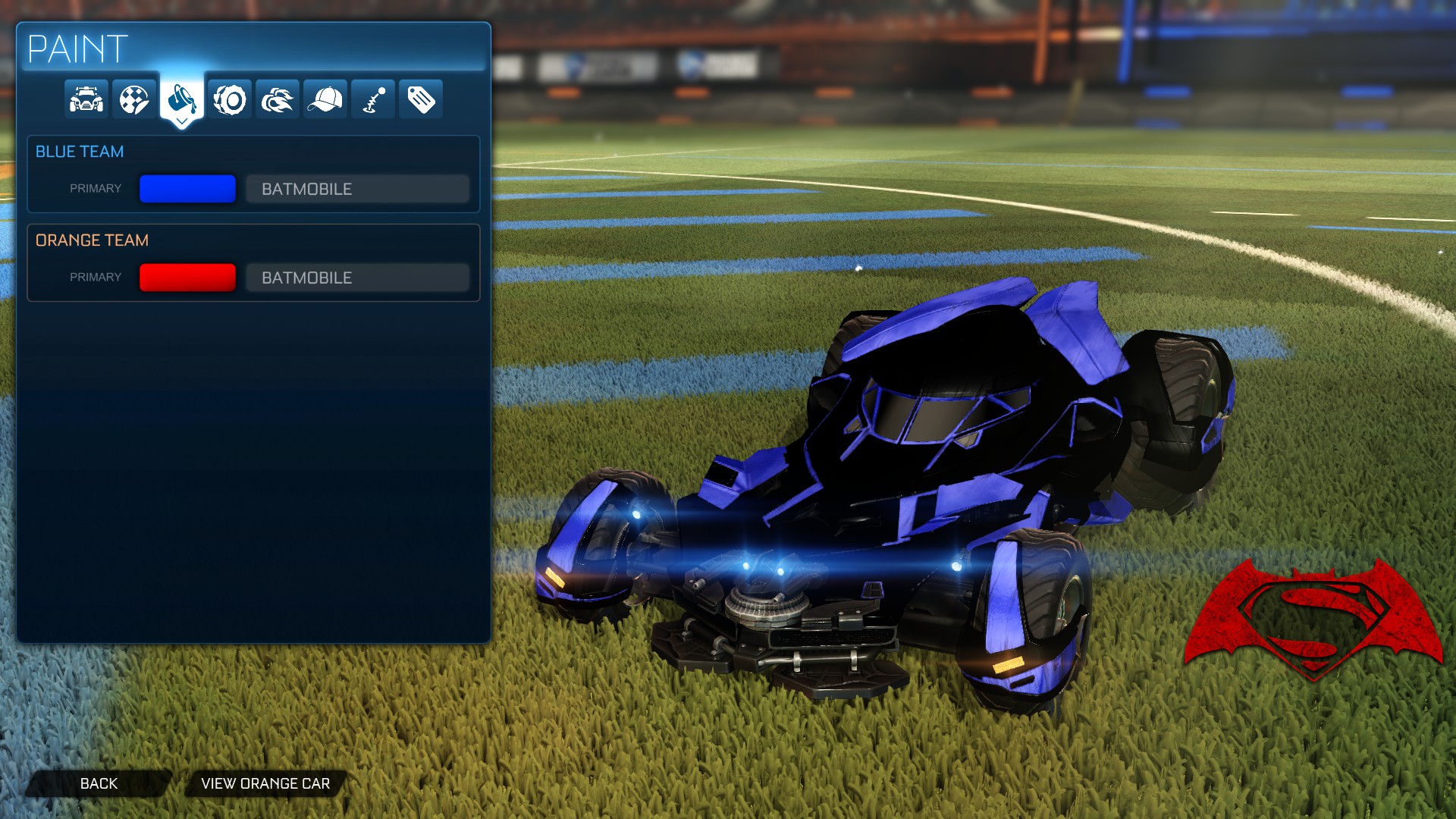 Batmobile Black edition (full black/black body with teamcolors)