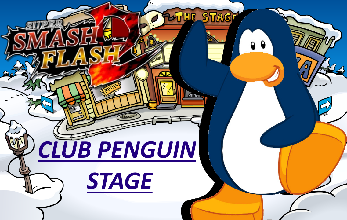 Plaza Club Penguin Stage – Super Smash Flash 2 Mods