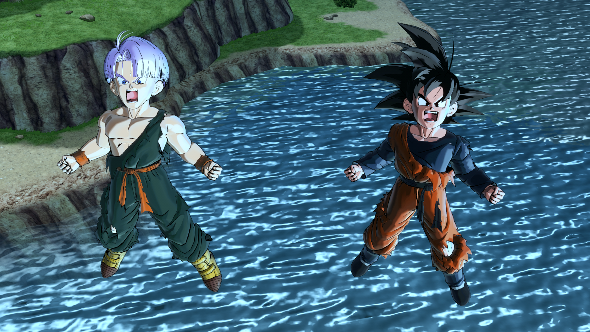 Kid Goten and Trunks damaged Gi from Movie 11