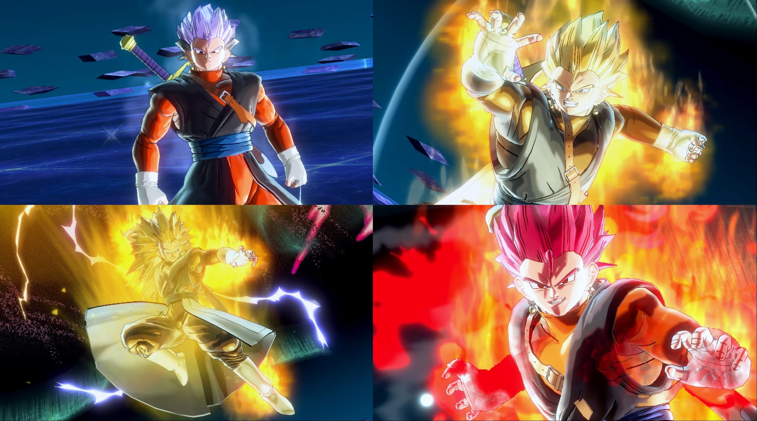 Beyond Blue Pack (Vegeta, Goku, Vegeta SSJ4, Goku SS4, Vegito, Gogeta SSJ4)  – Xenoverse Mods