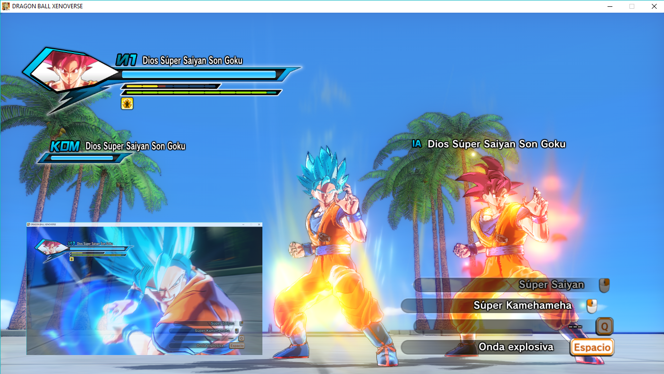 Goku ssg (battle of gods) transform to ssgss (ssj blue)