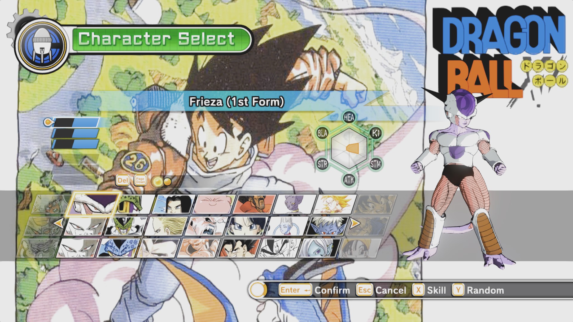 Toriyama Art replaces all Portrait+BG art (excluding GT characters)
