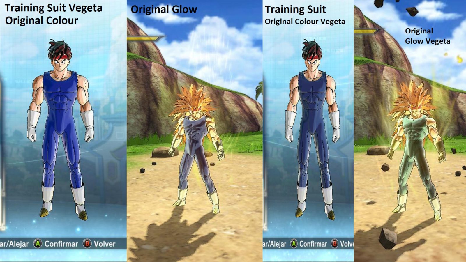 Vegeta/Goku/Gohan/Trunks Battle Suit FighterZ Shading – Xenoverse Mods