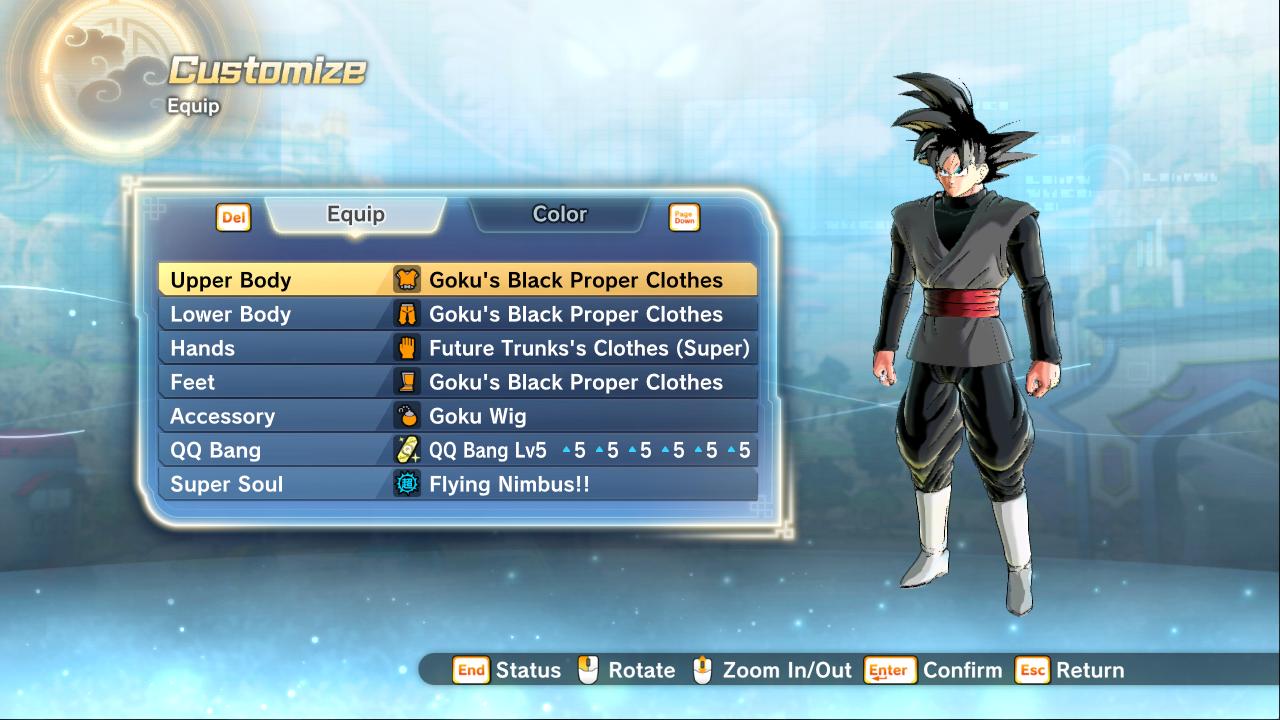 Goku S Black Proper Clothes For Humans Saiyans Xenoverse Mods