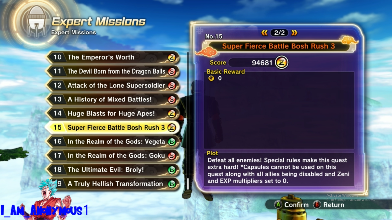 Custom Expert Mission: Super Fierce Battle Boss Rush 3 – Xenoverse Mods