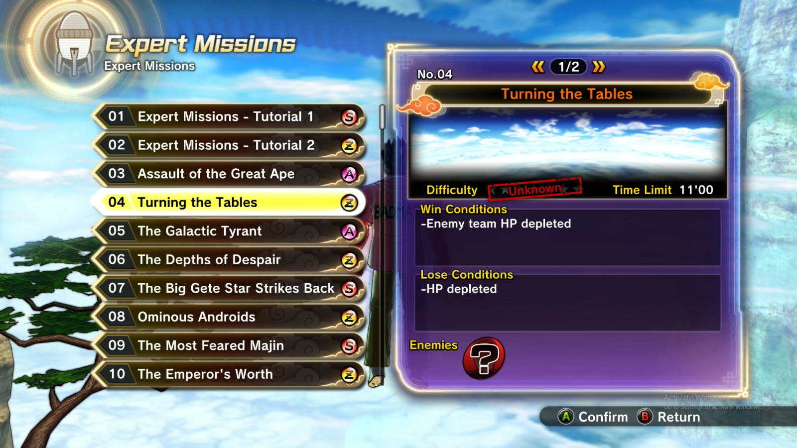 dbz xenoverse 2 expert missions