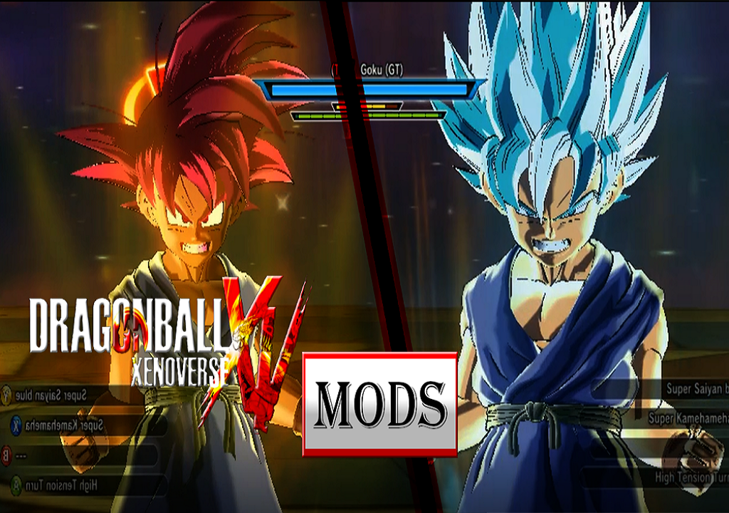  Goku GT ssj dios transformable en ssj azul – Xenoverse Mods