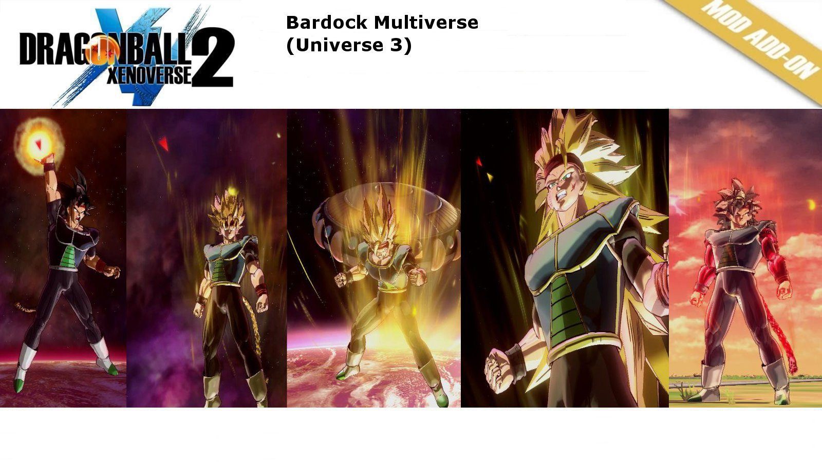 Bardock Dragon Ball Multiverse (Universe 3) – Xenoverse Mods