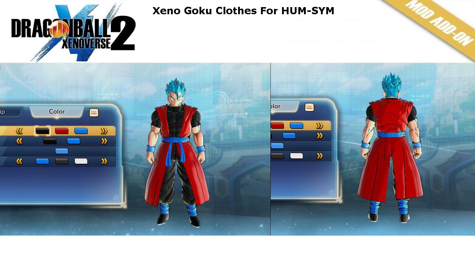 Xeno Goku Clothes For Hum Sym Xenoverse Mods
